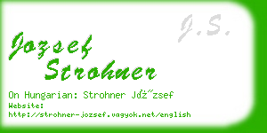 jozsef strohner business card
